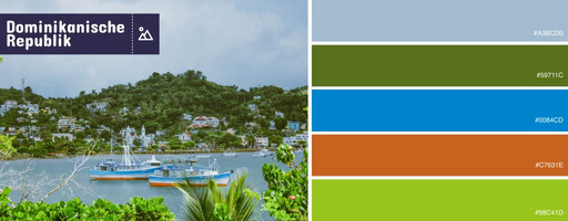 Die Interior-Farben der Städte der Dominikanischen Republik