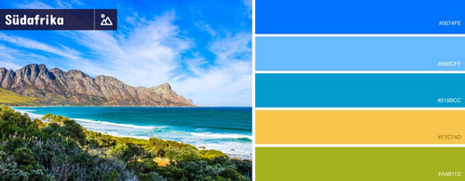 Die Interior-Farben der Landschaften Südafrikas