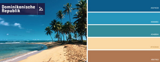 Die Interior-Farben der Landschaften der Dominikanischen Republik